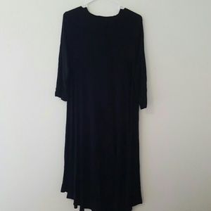 Crew neck 3/4 sleeve swing dress